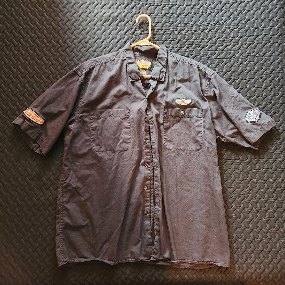 Harley-Davidson XL black button-down shirt